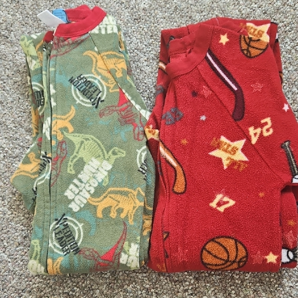 2 Pairs Of Boys One-piece Pajamas  Size 4/5